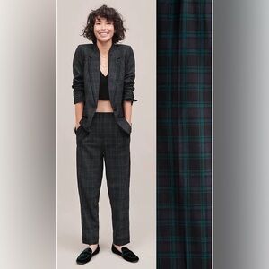 JCrew Bi-strech wool tapered pant in‎ Black Watch tartan